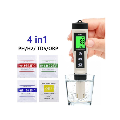 4 En 1 Medidor Ph Ec Tds Temp Auto Calibración Hidroponia Rojo